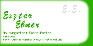 eszter ebner business card